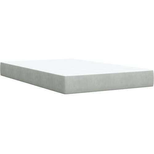 VidaXL Krevet s oprugama i madracem svjetlosivi 120x190 cm bar&amp;scaron;unasti Slike