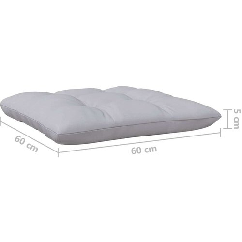  Kutna vrtna sofa sa sivim jastucima od masivne borovine Slike