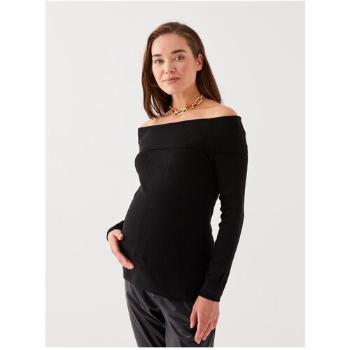 LC Waikiki Boat Neck Plain Long Sleeve Maternity Knitwear Sweater Cene