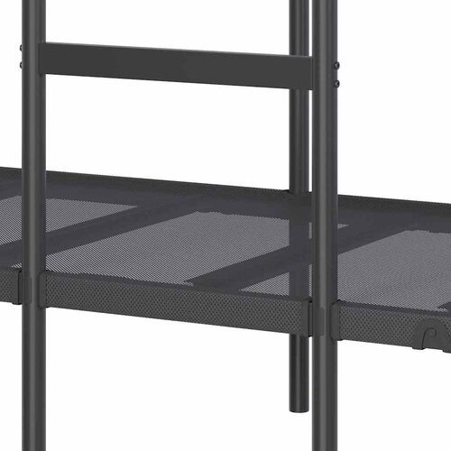  Krevet na kat bez madraca crni 80x200 cm čelik Slike