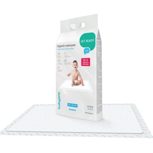 BabyOno Get Ready Hygienic Underpads jednokratne podloge za previjanje 60x90 cm 12 kom Slike