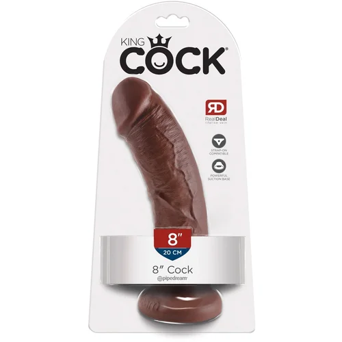 King Cock 8 dilda (20 cm) - smeđi