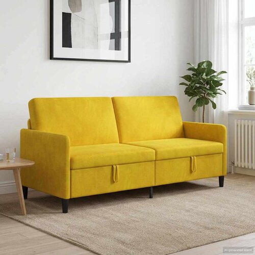 SOFA s pohranom Žuta 192 x 78 x 87 cm Poliester Cene