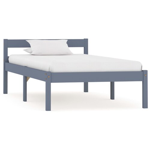 VidaXL Okvir za krevet od masivne borovine sivi 100 x 200 cm Slike