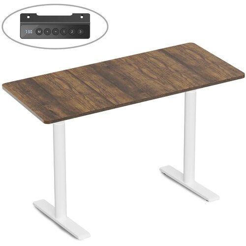 Ipotools Dvižna pisalna miza IPOHOME STANDARD – Bela – Rustikalno rjava – 160x80cm Cene