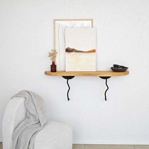 Hanah home Edera zidna polica, 99x22 cm, boja hrasta Cene
