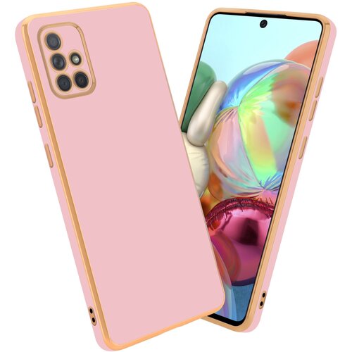 Cadorabo Ohišje, združljiv s Samsungom v sijajnem roza - zlati - zaščitni pokrov iz fleksibilnega silikona TPU in z zaščito pred kamero, (20592989) Cene