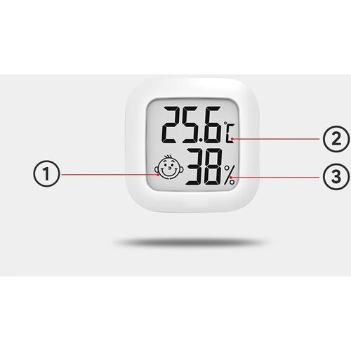  LCD termometer vremenska postaja higrometer bela Slike