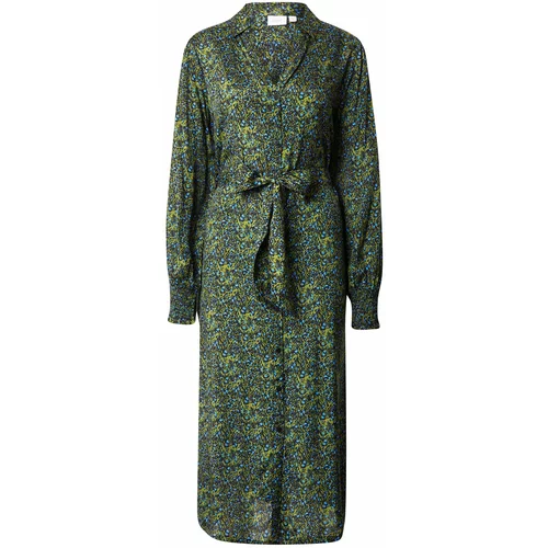 Saint Tropez Košulja haljina 'Tama' svijetloplava / sivkasto zelena / crna