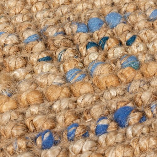 Flair Rugs Ročno tkan tekač iz jute v naravni in modri barvi 60x300 cm Jute Boucle Blue &amp;ndash; Slike