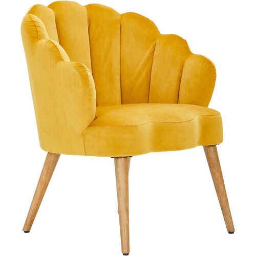 MID.YOU FOTELJ, rumena, ekru les, tekstil Cene