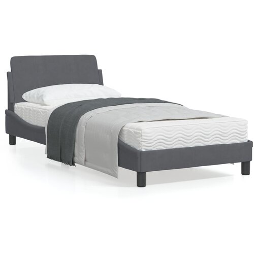 vidaXL Posteljni okvir z vzglavjem temno siva 80x200 cm žamet Cene