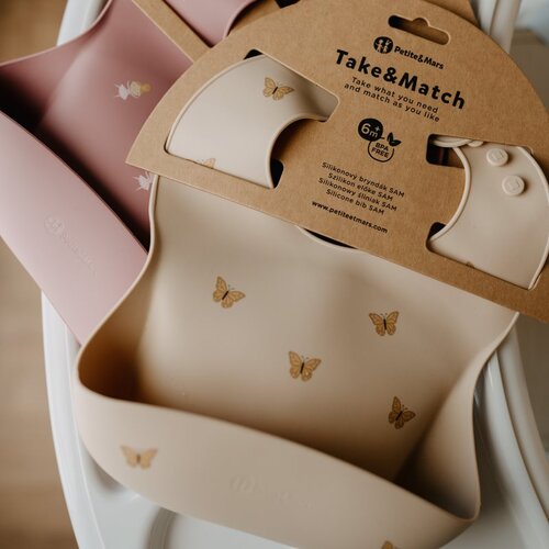 Petite&amp;amp;Mars Take&amp;amp;Match 6m+ slinček Sand Butterflies 1 kos Slike