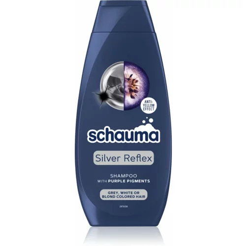 Schwarzkopf Schauma Silver Reflex šampon za neutraliziranje bakrenih tonova za posvijetljenu, hladno plavu kosu s pramenovima 400 ml