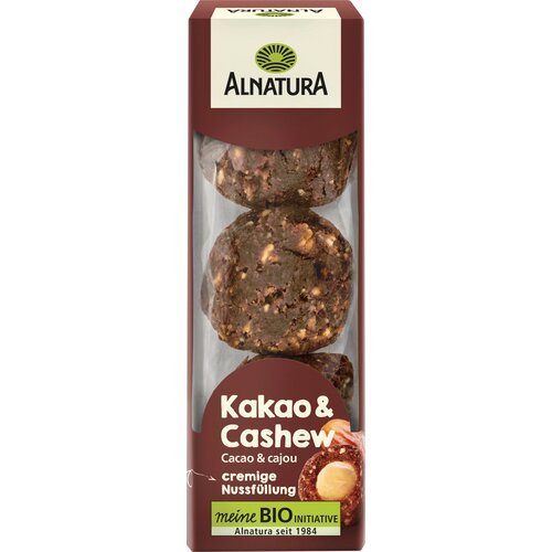 Alnatura Bio voćna kuglica s kakaom i indijskim ora&amp;scaron;čićima - 60 g Slike