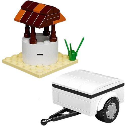  Set građevinskih kockica Automobil Fiat 126 Maluch s prikolicom 393 dijela. Slike