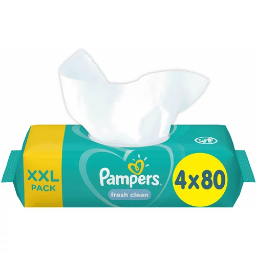 Pampers Fresh Clean XXL vlažne maramice za djecu za osjetljivu kožu 4x80 kom