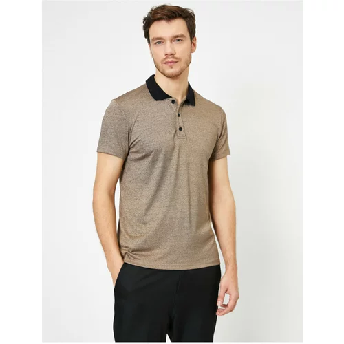 Koton Polo T-shirt - Brown - Regular