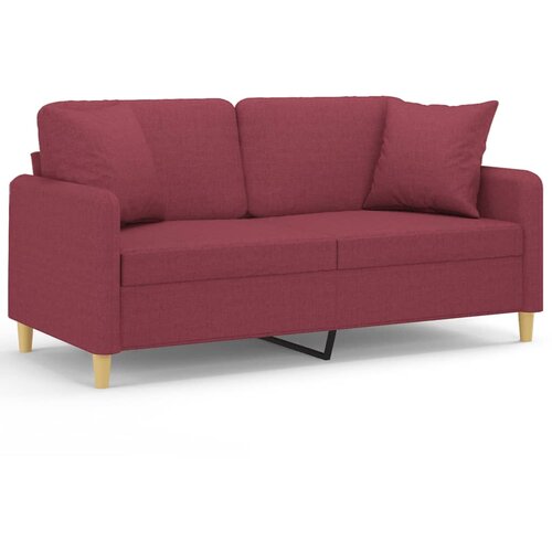 Maison Chic kavč - Sofa - Kanape dvosed z blazinami vinsko rdeč 140 cm blago, (21727549) Cene