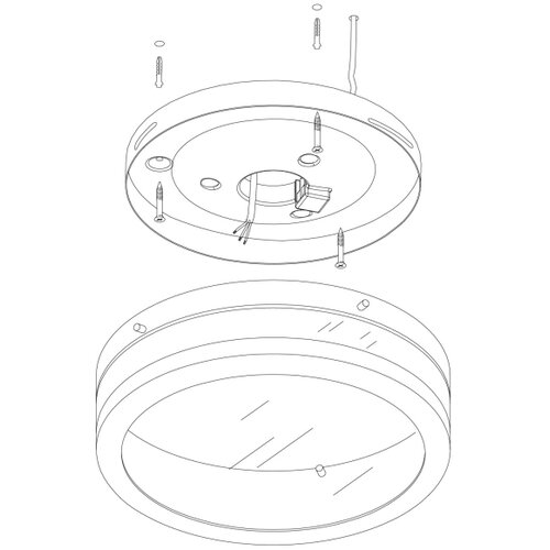Eglo palermo plafonjera/1, Led, 11w, 950lm, ip44, prečnik 225, hrom/bela Slike