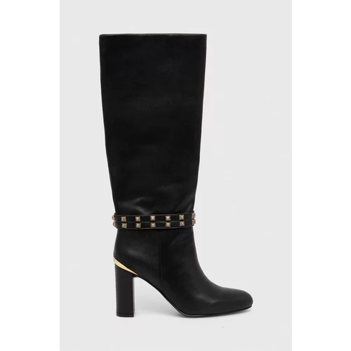 Just Cavalli Kožne čizme za žene, boja: crna, s debelom potpeticom, 75RA3S61 ZP274 899