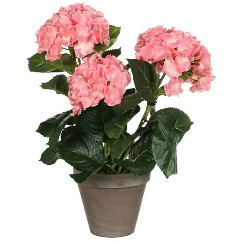  Umjetna biljka Hortenzija (Visina: 40 cm, Roze boje, Plastika)