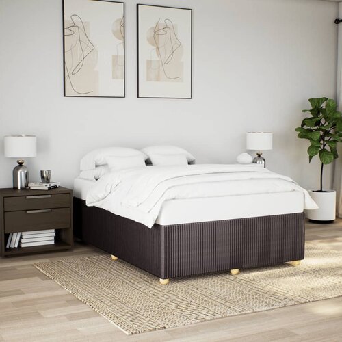 Furnova Posteljni okvir brez vzmetnice temno rjav 140x190 cm blago, (21938746) Slike