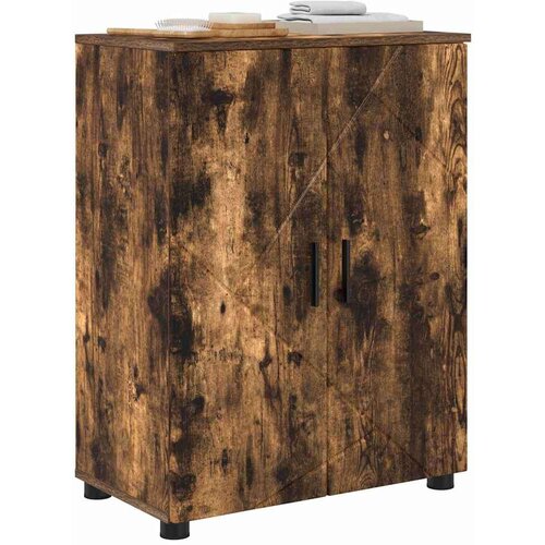 VidaXL Kupaonski ormar s policom Dimljeni hrast 60 x 35 x 80 cm Slike