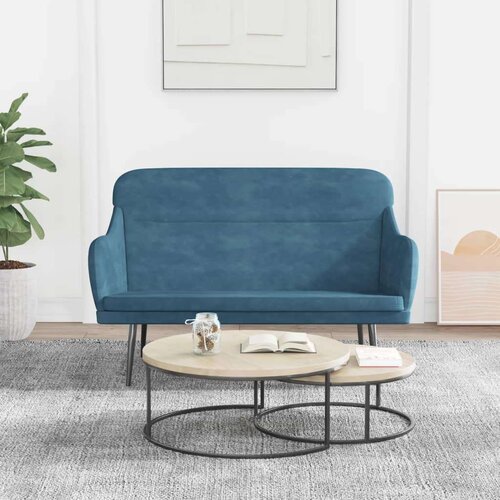 vidaXL Klop modra 110x76x80 cm žamet Cene