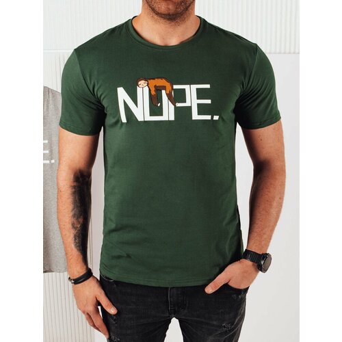 DStreet Men's T-shirt with print, green Cene