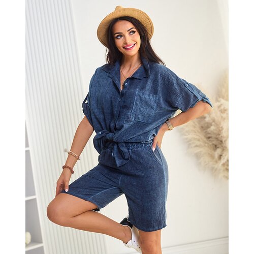 Resti Cotton and linen women's shirt set Cene
