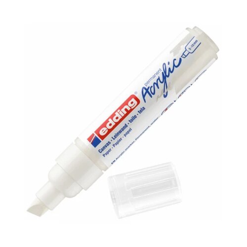  Akrilni marker E-5000 broad 5-10mm kosi vrh Edding bela 12MA50A Slike
