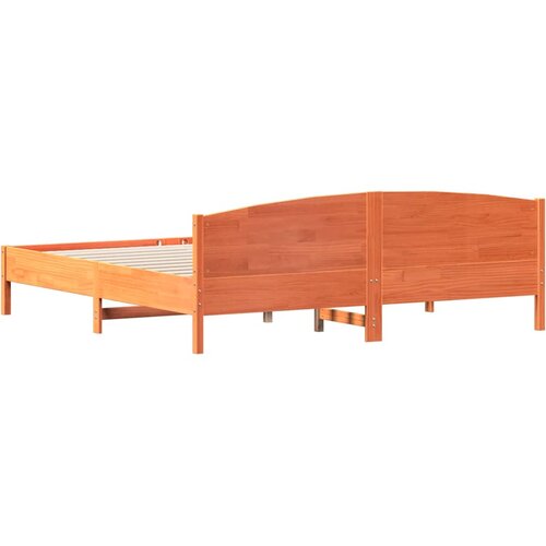  Okvir kreveta bez madraca vo&amp;scaron;tano smeđi 200x200 cm od borovine Slike