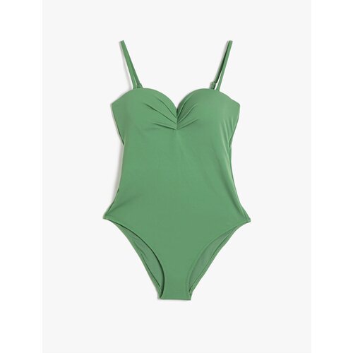 Koton Basic Swimwear Thin, Detachable Straps, Draped Underwire, Covered. Slike