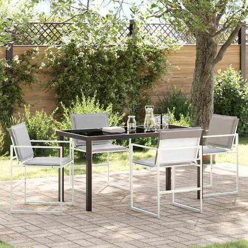  Vrtni set za objed 5 pcs Bijela 140 x 70 x 73 cm Cijene
