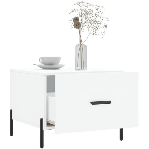 Stolići za kavu 2 kom bijeli 50x50x40 cm od konstruiranog drva Slike