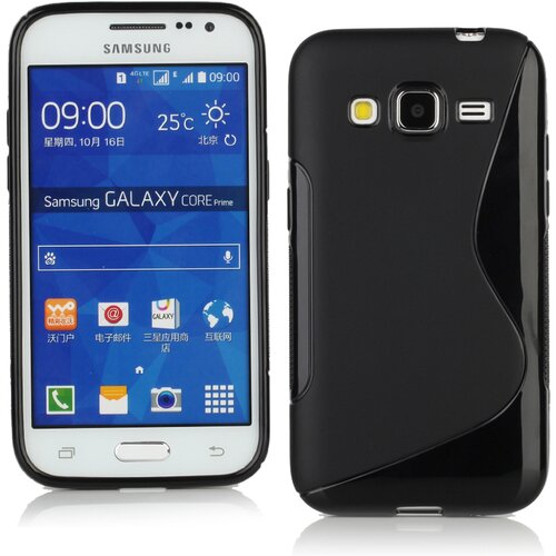  Gumijasti / gel etui S-Line za Samsung Galaxy Core Prime - črni Cene