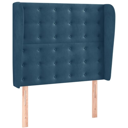 Maison Chic vzglavna omarica - nočna omarica - posteljna omarica z u&amp;scaron;esi temno modra 103x23x118/128 cm žamet, (21712924) Slike