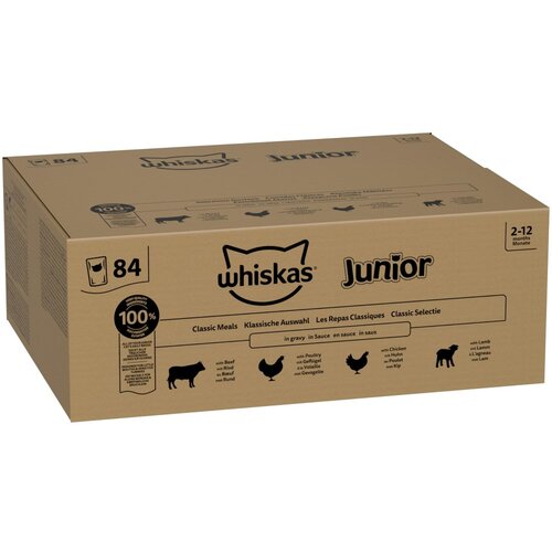  Jumbopaket Whiskas Junior vrećice 84 x 85 g - Klasičan izbor u umaku Cijene