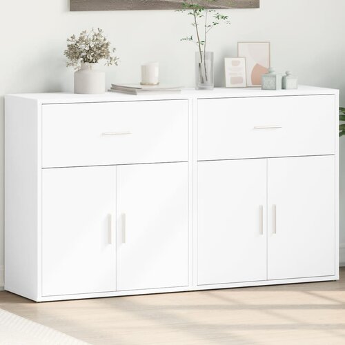 VidaXL Komoda 2 kom bijela 60 x 31 x 70 cm od konstruiranog drva Slike