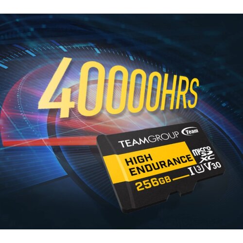 Team Group MICRO SDXC 256GB High Endurance UHS-I U3 V30,100/50MB/s, THUSDX256GIV3002 ZA VIDEO NADZOR! Cene