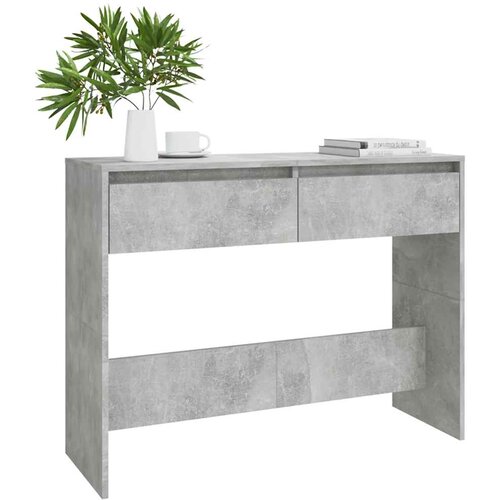  Konzolni stol boja betona 100 x 35 x 76,5 cm konstruirano drvo Slike