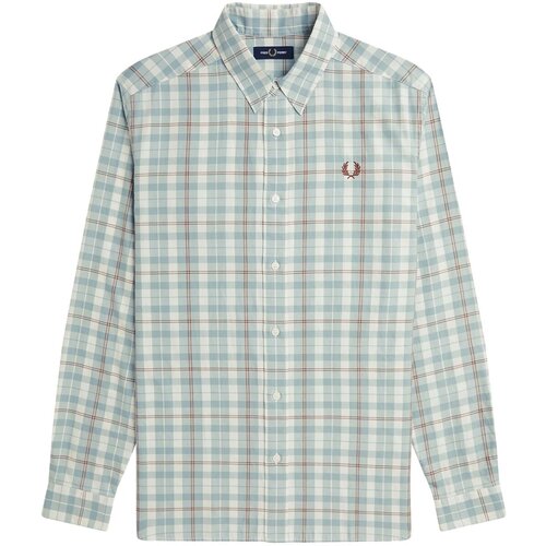 Fred Perry Srajce z dolgimi rokavi Fp Twill Tartan Shirt Zelena Slike
