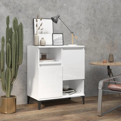 The Living Store Komoda visok sijaj bela 60x35x70 cm inženirski les - Komoda, (21437591) Slike