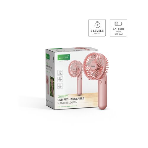  Prijenosni ventilator Green Tech, 1.1W, pink, sa USB punjenjem Cijene