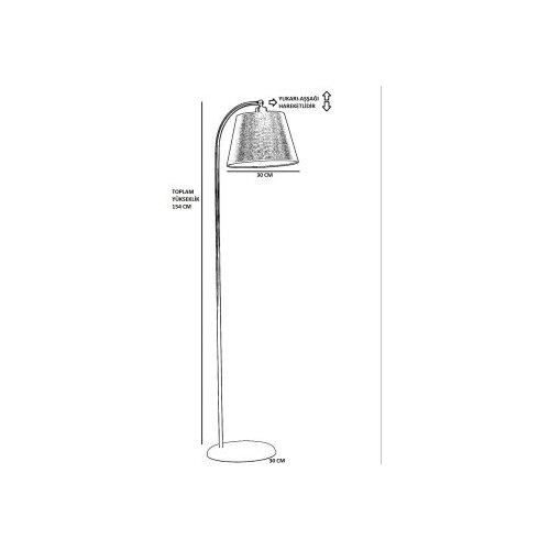 Opviq Podna lampa Azra, 154 cm, E27, Crna Slike