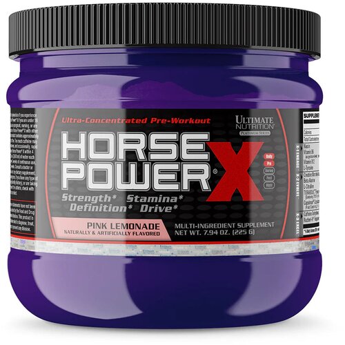 Ultimate Nutrition Horse Power X, Pink limunada, 225g Slike