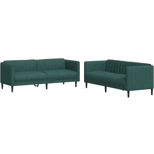 VidaXL 2-dijelni set sofa tamnozeleni od tkanine Slike