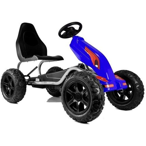 Gokart na pedale B012 - gume na pumpanje - plavi Slike