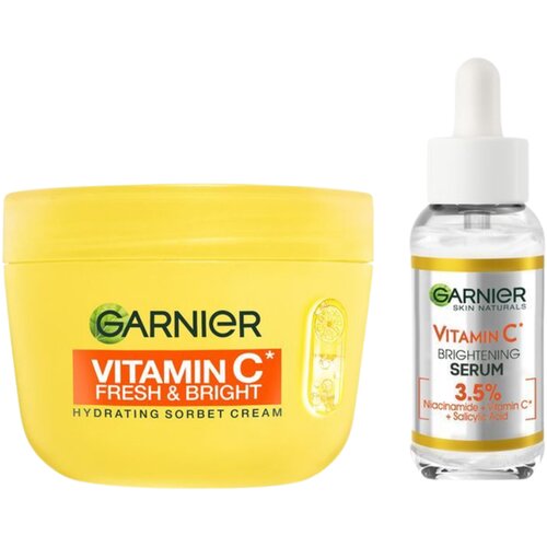 Garnier Skin Naturals Vitamin C serum za lice 30ml + Vitamin C* Sorbet hidratantna krema za lice 85ml Cene